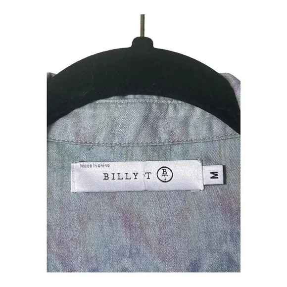 2004. BILLY T TIE DYE BUTTON DOWN TOP LONG SLEEVE BUTTONED CUFFS SIZE MEDIUM - Picture 4 of 7